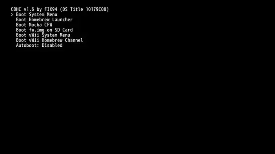 Menu de piratage WiiU 1