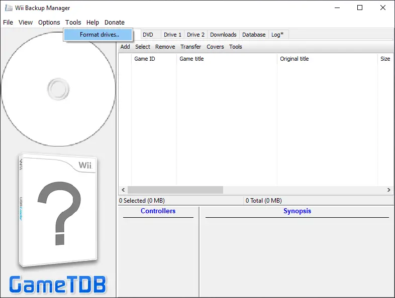 usb drive format for wii