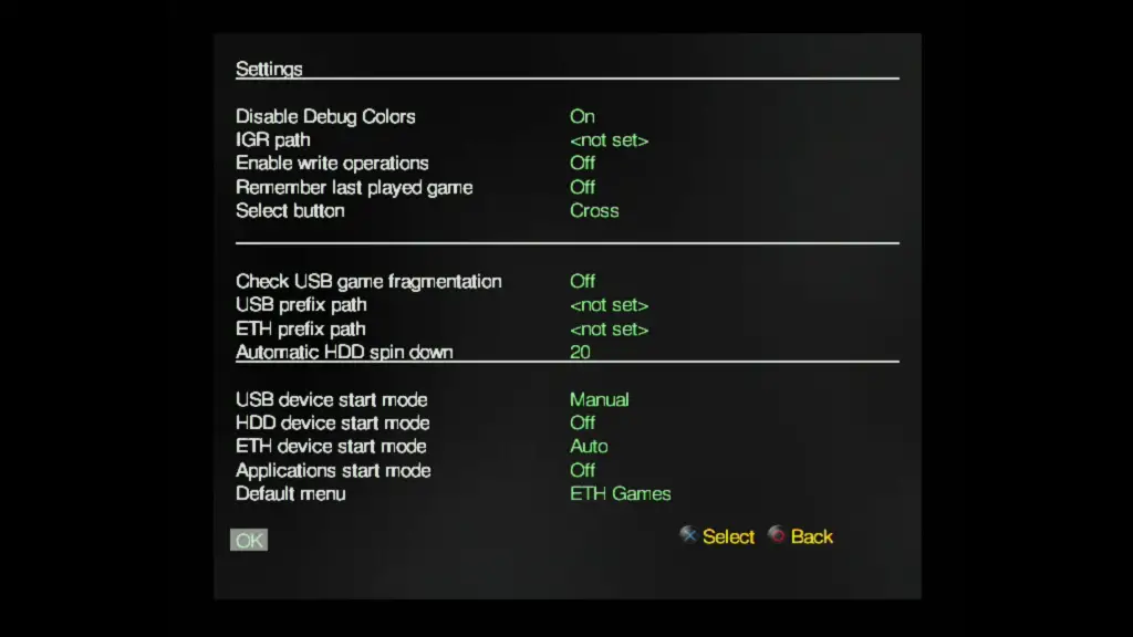 open ps2 loader compatibility modes