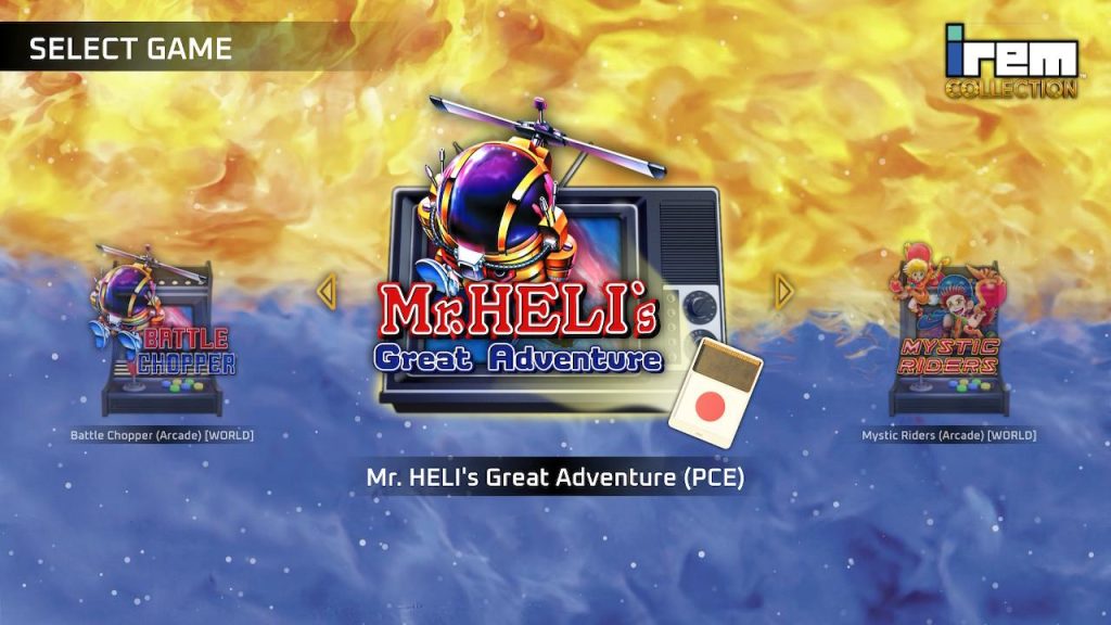 Games Selection Menu